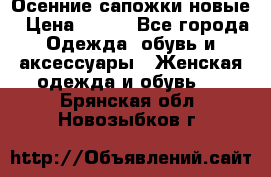 Осенние сапожки новые › Цена ­ 600 - Все города Одежда, обувь и аксессуары » Женская одежда и обувь   . Брянская обл.,Новозыбков г.